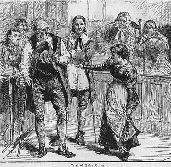 Giles Corey being accused in